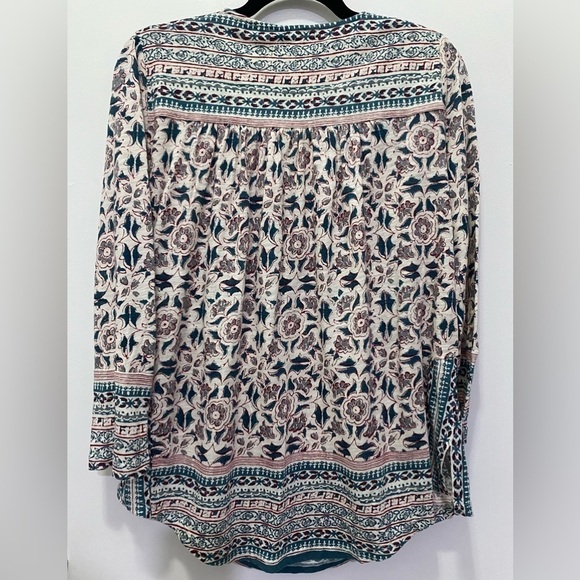 NEW! Lucky Brand Moroccan Style Print Longsleeve Tee - Picture 2 of 6